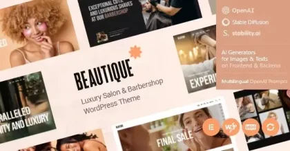 Beautique - Luxury Salon & Barbershop WordPress Theme