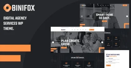 Binifox - Digital Agency Services WordPress Theme + RTL