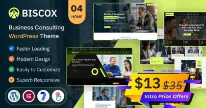 Biscox – Business Consulting WordPress Theme