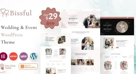 Bissful Wedding & Event WordPress Theme