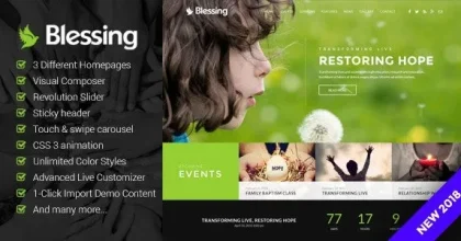 Blessing - Responsive WordPress Theme for Church Websites