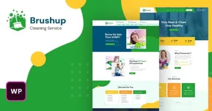Brushup – Cleaning Service Company WordPress Theme