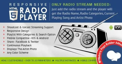 CLEVER HTML5 Radio Player Addon For WPBakery