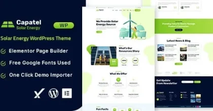Capatel – Solar Energy WordPress Theme
