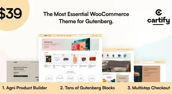 Cartify WooCommerce Gutenberg WordPress Theme