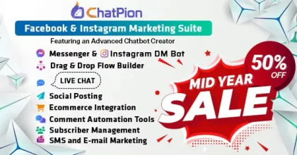 ChatPion AI Chatbot for Facebook, Instagram, eCommerce, SMSEmail & Social Media Marketing