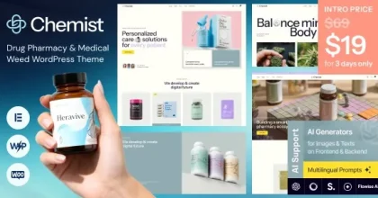 Chemist – Drug Pharmacy & Medical Weed WordPress Theme