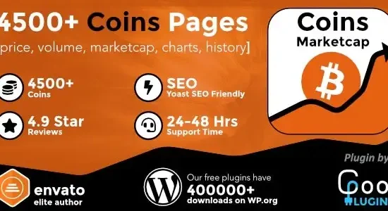 Coins MarketCap WordPress Cryptocurrency Plugin