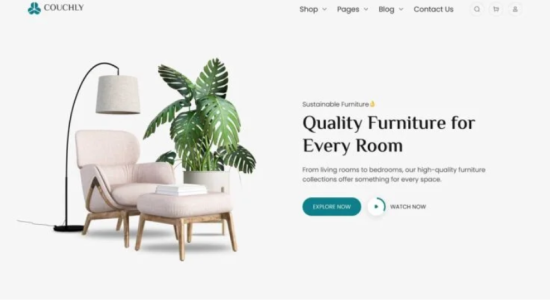Couchly – Furniture Store WooCommerce Elementor Template Kit
