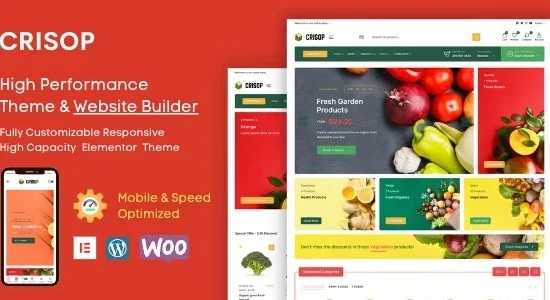 Crisop Elementor Grocery Store & Food WooCommerce Theme