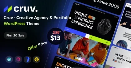 Cruv – Creative Agency & Portfolio WordPress Theme