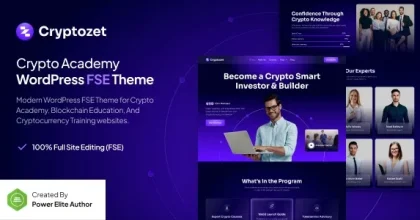 Cryptozet – Crypto & Blockchain Academy Gutenverse FSE WordPress Theme
