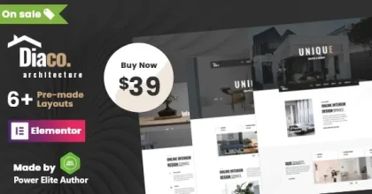 Diaco - Architecture & Interior Design Elementor WordPress Theme
