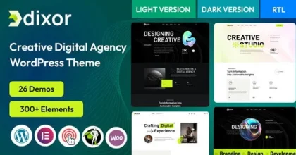 Dixor – Creative Digital Agency WordPress Theme