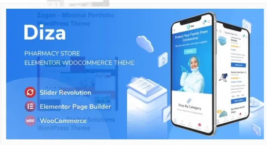 Diza v1.2.16 - Pharmacy Store Elementor WooCommerce Them