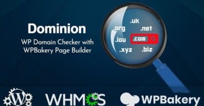 Dominion WP Domain Checker with WPBakery Page Builder