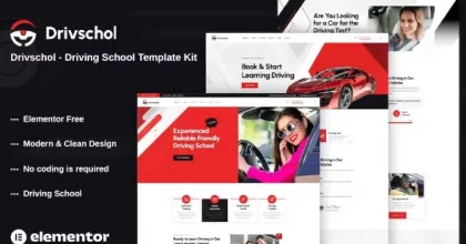 Drivschol - Driving School Elementor Template Kit