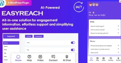 EasyReach - OpenAI Powered AI Chatbot, engage, convert and customer support solution