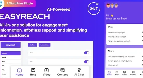 EasyReach - OpenAI Powered AI Chatbot, engage, convert and customer support solution