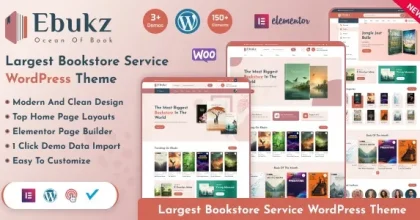 Ebukz – eBook & eReading Shop WordPress Theme