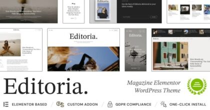 Editoria Newspaper & Magazine WordPress Theme