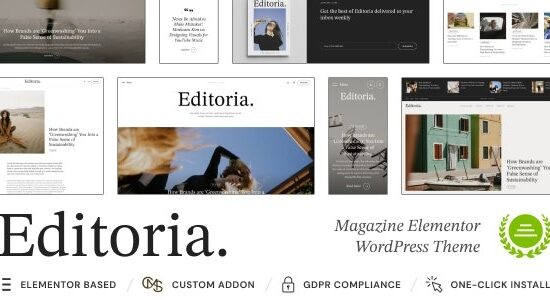 Editoria Newspaper & Magazine WordPress Theme