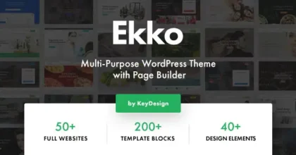 Ekko Multi-Purpose WordPress Theme with Page Builder