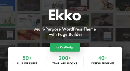 Ekko Multi-Purpose WordPress Theme with Page Builder