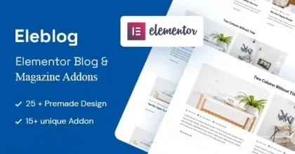 Eleblog - Elementor Magazine and Blog Addons