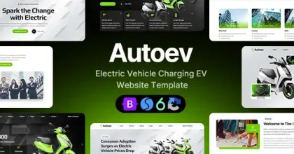 AutoEV Electric Vehicle Charging EV Dealer Web Template