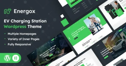 Energox EV Charging Station WordPress Theme