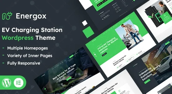 Energox EV Charging Station WordPress Theme