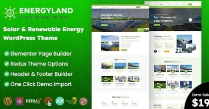 Energyland - Solar & Renewable Energy WordPress Theme