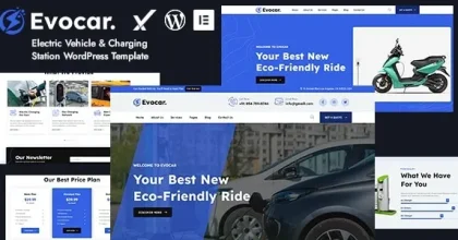 Evocar - Electric Vehicle & Charging Station WordPress Theme