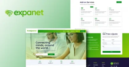 Expanet - Broadband & Internet Services Elementor Template Kit