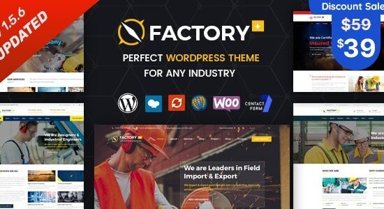 Factory Plus Oil & Gas Industry WordPress Theme