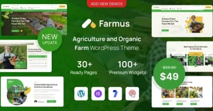 Farmus – Agriculture and Organic Farm WordPress Theme