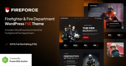 Fireforce – Firefighter Department Gutenverse FSE WordPress Block Theme