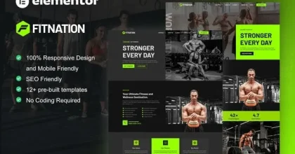 FitNation - Gym & Fitness Elementor Template Kit
