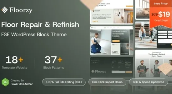 Floorzy - Floor Repair & Refinish FSE WordPress Block Theme