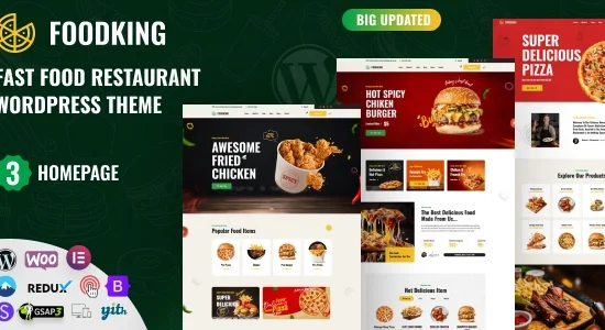 Foodking Fast Food Restaurant WordPress Theme