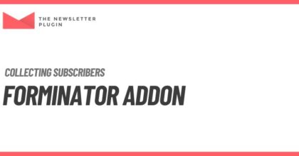 Forminator Addon FOR NEWSLETTER