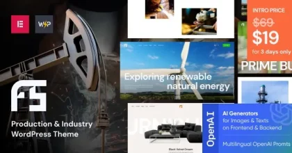 Fuse 1.0 – Production & Industry WordPress Theme