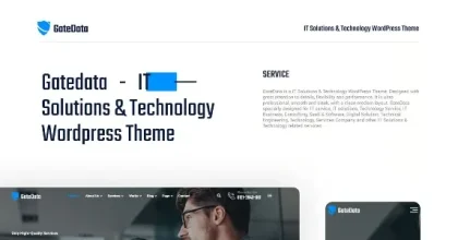 GateData – IT Solutions & Technology WordPress Theme