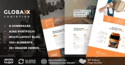 Globax – Logistics WordPress Theme + Woocommerce