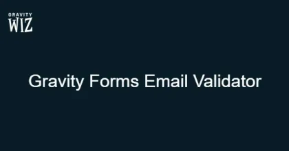 Gravity Forms Email Validator