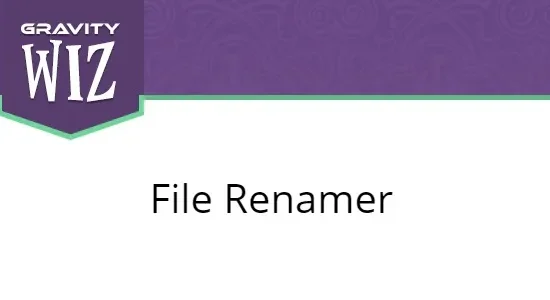 Gravity Forms File Renamer
