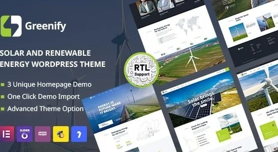 Greenify Solar & Renewable Energy WordPress Theme