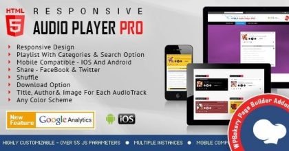 HTML5 Audio Player PRO – Addon for WPBakery Page Builder