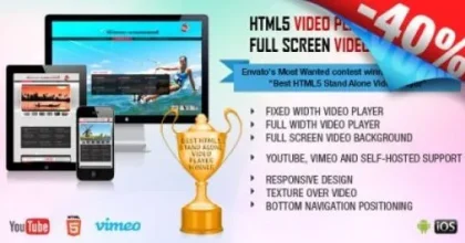 HTML5 Video Player & FullScreen Video Background